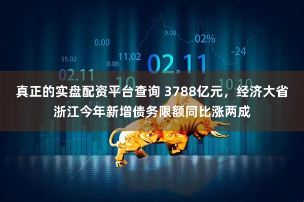 真正的实盘配资平台查询 3788亿元，经济大省浙江今年新增债务限额同比涨两成